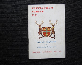 1961-62 Nottingham Forest Football Club Handbook, Yearbook, Annual, Souvenir. Ideal Christmas Gift, Fathers Day, Birthday Present