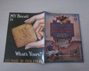 1924 RE-PRINT/REPLICA England v Scotland Football International Match Programme.