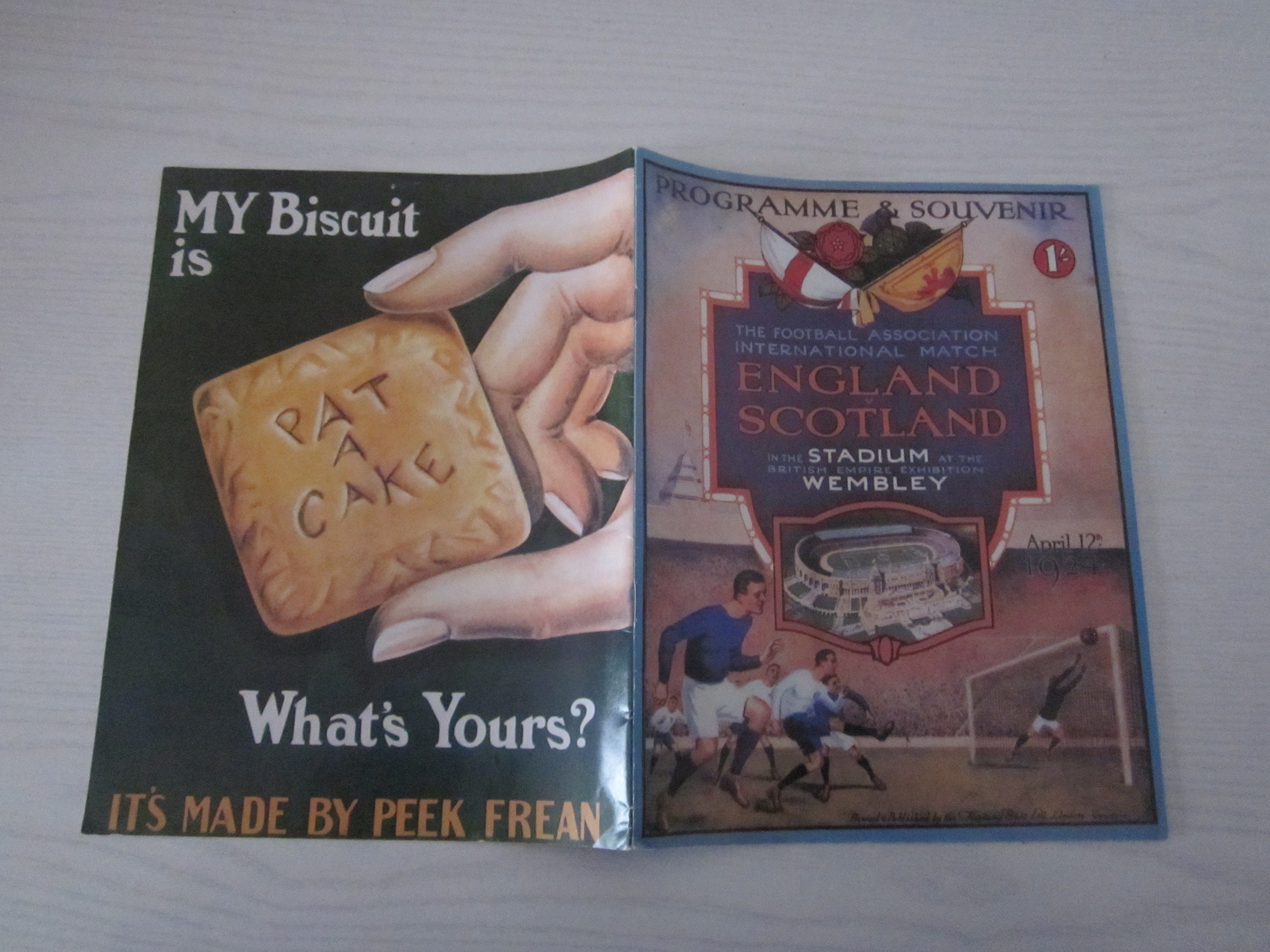 Image of 1924 Re-Print/Replica England V Scotland Football International Match Programme. Ideal Christmas Gift, Father's Day, Birthday Present