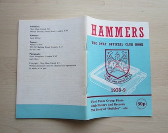 1978-79 West Ham United Football Club Handbook, Yearbook, Annual, Souvenir. Ideal Christmas Gift, Fathers Day, Birthday Present