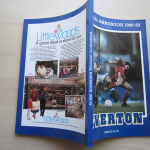 1988-89 Everton Football Club Handbuch, Jahrbuch, Souvenir. Ideales Weihnachtsgeschenk, Vatertag, Valentinstag, Geburtstagsgeschenk