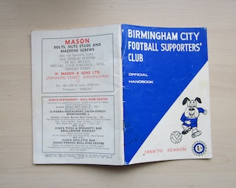 1969-70 Birmingham City Football Club Handbook, Yearbook, Annual, Souvenir. Ideal Christmas Gift, Fathers Day, Birthday Present