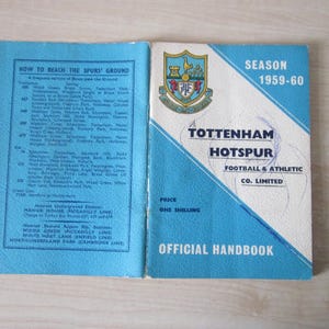 1959-60 Tottenham Hotspur Football Club Handbook, Yearbook, Souvenir. Ideal Christmas Gift, Fathers Day, Birthday Present For Him.