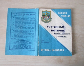 1959-60 Tottenham Hotspur Football Club Handbook, Yearbook, Souvenir. Ideal Christmas Gift, Fathers Day, Birthday Present For Him.
