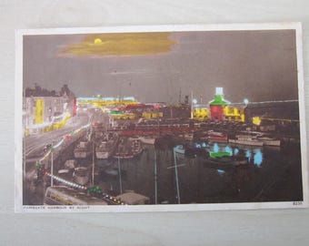 Postcard, Ramsgate Harbour By Night, Ramsgate, England, United Kingdom. Genuine, Original.