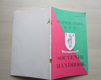 1967-68 Merthyr Tydfil FC First Edition Handbook, Yearbook, Annual, Souvenir. Ideal Christmas Gift, Fathers Day, Birthday Present