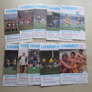 1981-82 Season TEN West Ham United Football Club Programmes, Souvenirs, Memorabilia. Ideal Christmas Gift, Fathers Day, Birthday Present