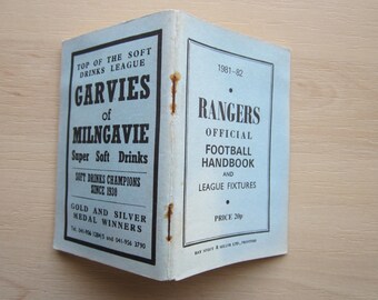 1981-82 Rangers Football Club Handbook, Yearbook, Souvenir, Memorabilia. Ideal Christmas Gift, Fathers Day, Birthday Present
