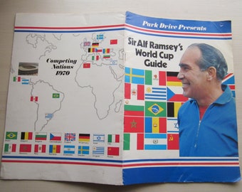 1970 Sir Alf Ramsey's World Cup Finals Guide full of photos facts, figures. Ideal Christmas Gift, Father's Day Birthday Present For Him