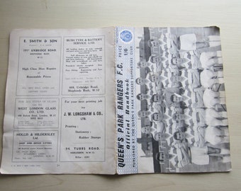 1960-61 Queens Park Rangers FC QPR Football Supporters Club Handbook, Year Book. Ideal Christmas Gift, Fathers Day, Birthday Present