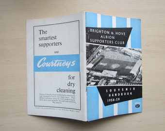 1958-59 Brighton & Hove Albion Football Supporters Club Handbook, Yearbook. Ideal Christmas Gift, Fathers Day, Birthday Present