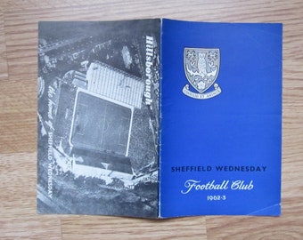 1962-63 Sheffield Wednesday Football Club Handbook, Yearbook, Memorabilia. Ideal Christmas Gift, Fathers Day, Birthday Present