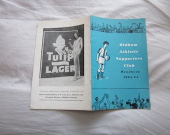 1963-64 Oldham Athletic Football Supporters Club Handbook, Yearbook, Souvenir.