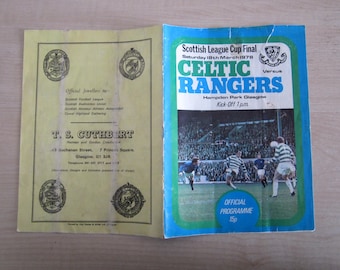 1977/78 Season Celtic v Rangers Scottish League Cup Final Football Programme. Ideal Christmas Gift, Fathers Day, Birthday Present