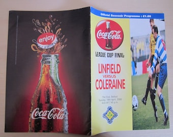 1999-2000 Linfield FC v Coleraine FC League Cup Final Football Programme.