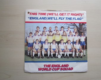 1982 England World Cup Squad, 7 inch Vinyl Single, "This Time We'll Get It Right" Ideal Christmas Gift Fathers Day Birthday Present For Him