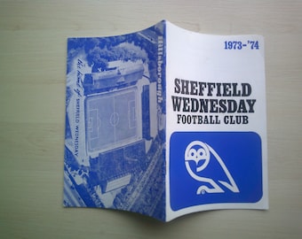 1973-74 Sheffield Wednesday Football Club Handbook, Yearbook, Memorabilia.