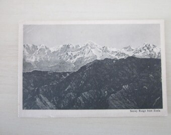 Postcard, Snowy Range from Simla, Nr. Kashmir, India.