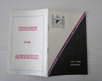 1957-58 Crystal Palace Football Club Annual, Handbook, Yearbook. Ideal Christmas Gift, Father's Day, Birthday Present For Him.