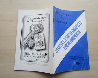 1958 Huddersfield Town Football Club Handbook, Yearbook, Annual, Souvenir. Ideal Christmas Gift, Fathers Day, Birthday Present