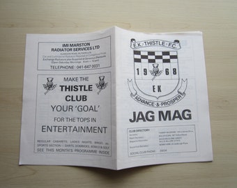 1968 East Kilbride Thistle Football Club Magazine, Souvenir. Ideal Christmas Gift, Fathers Day, Birthday Present