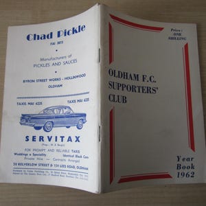 1962 RUGBY LEAGUE, Oldham Supporters' Club Jahrbuch, Handbuch, Jährlich, Souvenir. Ideales Weihnachtsgeschenk, Vatertag, Geburtstagsgeschenk für ihn