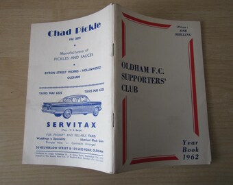 1962 RUGBY LEAGUE, Oldham Supporters' Club Yearbook, Handbook, Annual, Souvenir. Ideal Christmas Gift, Fathers Day, Birthday Present For Him
