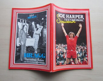 1970s Joe Harper (Ex Aberdeen, Hibernian, Everton) Testimonial Souvenir Brochure. Ideal Christmas, Father's Day Birthday gift For Him