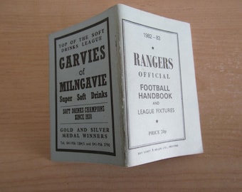 1982-83 Original Glasgow Rangers Football Club Handbook, Yearbook, Annual, Souvenir. Ideal Christmas Gift, Fathers Day, Birthday Present