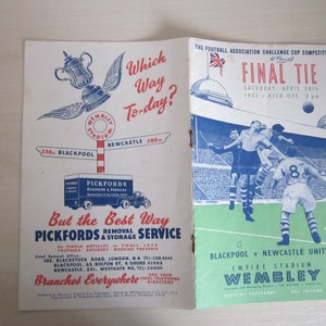 1951 Blackpool FC v Newcastle United FC F A Cup Final Football Match Programme Ideal Christmas Gift, Fathers Day, Birthday Present