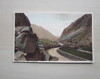 Llanberis Pass, Pont-Y-Cromlech, Wales, UK. Genuine, Original, Unused, Postcard.