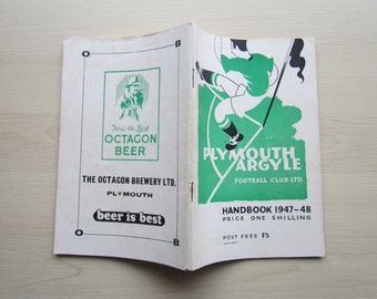 1947/48 Plymouth Argyle FC Original Official Football Soccer Club Handbook Yearbook Ideal Christmas Gift Birthday Present