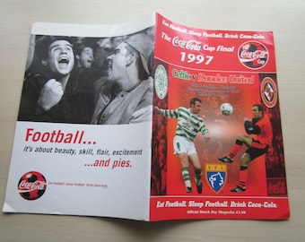 1997 Celtic v Dundee United Coca Cola Cup Final Football Programme. Ideal Christmas Gift, Fathers Day, Birthday Present