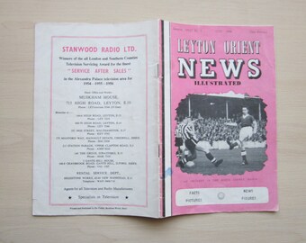 1956 Leyton Orient Football Club News, Handbook, Yearbook. No. 3, October 1956. Ideal Christmas Gift, Fathers Day, Birthday Present