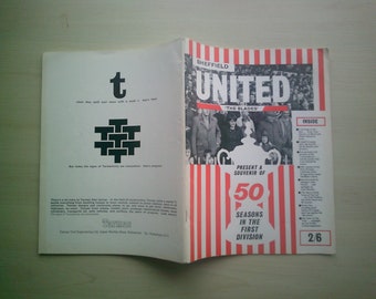 1968 Sheffield United - Special 60 Page Souvenir Celebrating 50 Seasons In The First Division.