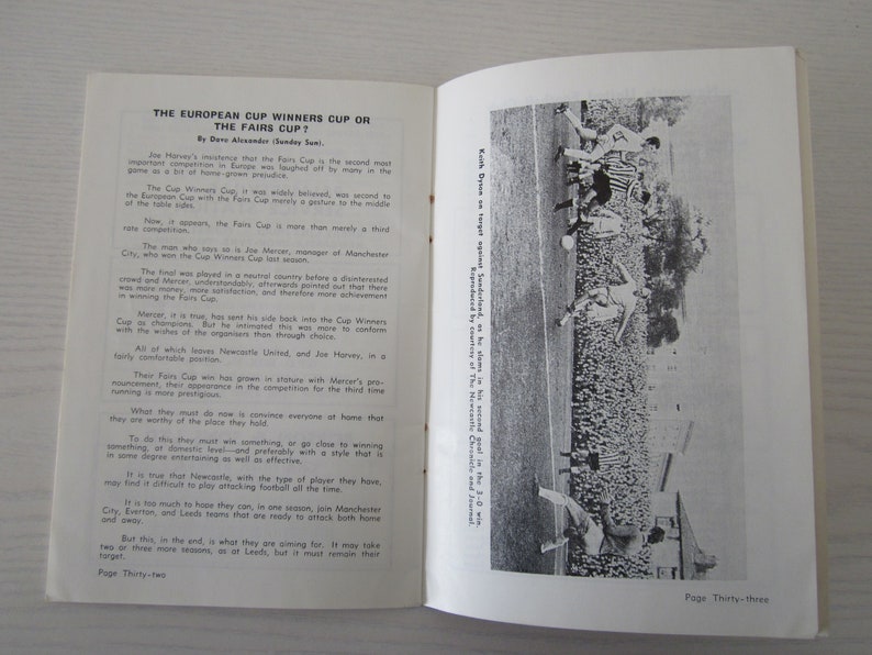 Birthday Present Fathers Day Annual Yearbook 1970-71 Newcastle United Football Supporters Club Handbook Ideal Christmas Gift