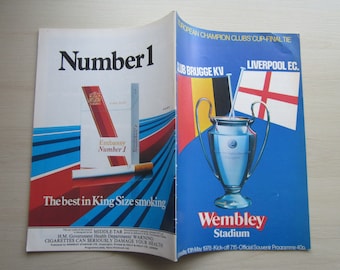1978 Liverpool FC v Club Brugge FC European Champion Clubs' Cup Final Programme.