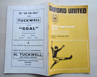 1967 Oxford United FC Supporters Club Magazines, Handbook, Yearbook, Annual, Souvenir. Ideal Christmas Gift, Fathers Day, Birthday Present