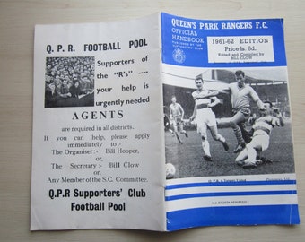 1961-62 Queens Park Rangers FC QPR Football Soccer Handbook, Yearbook, Annual. Ideal Christmas Gift, Fathers Day, Birthday Present