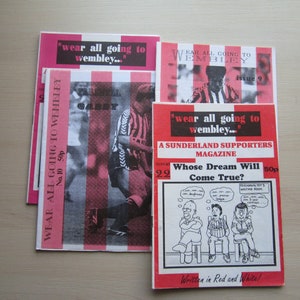 1990s FOUR Sunderland Football Fanzines, Magazines, Memorabilia. Ideal Christmas Gift, Fathers Day Birthday Present For Him