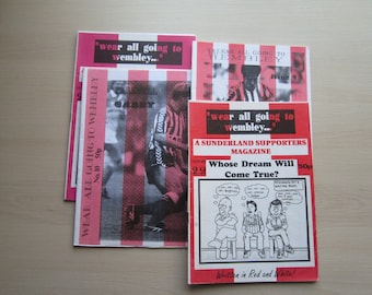 1990s FOUR Sunderland Football Fanzines, Magazines, Handbooks, Memorabilia.