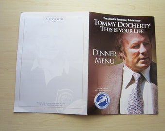 1980s/1990s The Annual Sir Tom Finney Tribute Dinner Souvenir, Memorabilia. Ideal Christmas Gift, Birthday Present