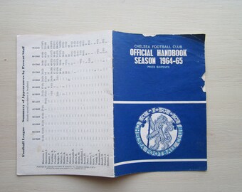 1964-65 Chelsea Football Club Handbook, Yearbook, Annual. Ideal Christmas Gift, Fathers Day, Birthday Present