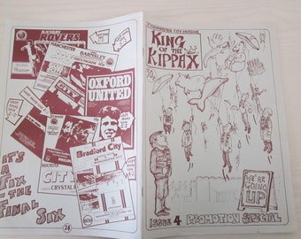 1989-90 FOUR Manchester City "King Of The Kippax" Fanzine Magazines, Souvenir. Ideal Christmas Gift, Fathers Day, Birthday Present