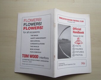 1981-82 Doncaster Rovers Football Club Handbook, Yearbook, Original Official. Ideal Christmas Gift, Fathers Day, Birthday Present For Him
