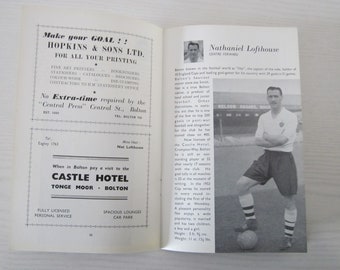 1958年ボルトン・ワンダラーズ「ウェンブリー行き」FAカップ決勝戦記念