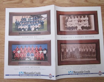 1987-88 Everton v Bayern Munich Friendly PLUS "ALL STARS" v Liverpool Football Match Programme. Ideal Christmas, Father's Day, Birthday Gift