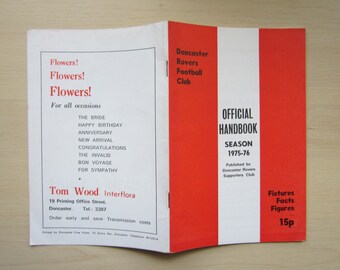 1975-76 Doncaster Rovers Football Club Handbook, Yearbook, Annual, Souvenir. Ideal Christmas Gift, Fathers Day, Birthday Present