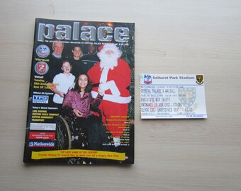 1999 Crystal Palace v Walsall, With MATCH TICKET,  Football League Match Programmes. Ideal Christmas, Fathers Day, Birthday Present