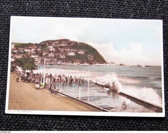 Printed Postcard, "Rough Sea, Minehead". Somerset, England, UK